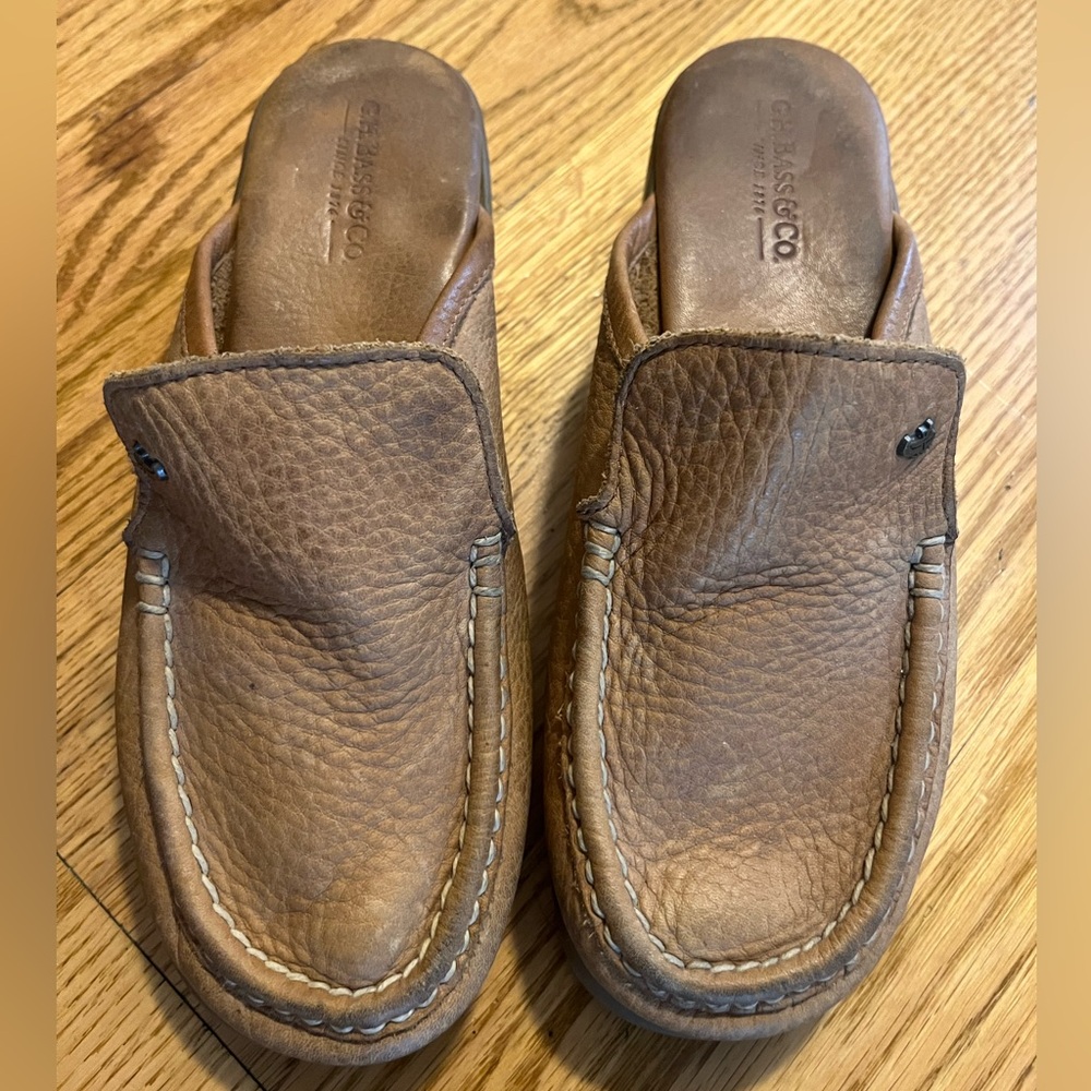 GH Bass & Company Leather platform flat shoes, sz 7.5